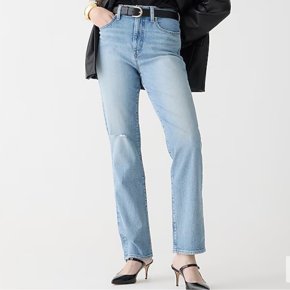 Jcrew Classic straight jean in Tompkin wash size 28